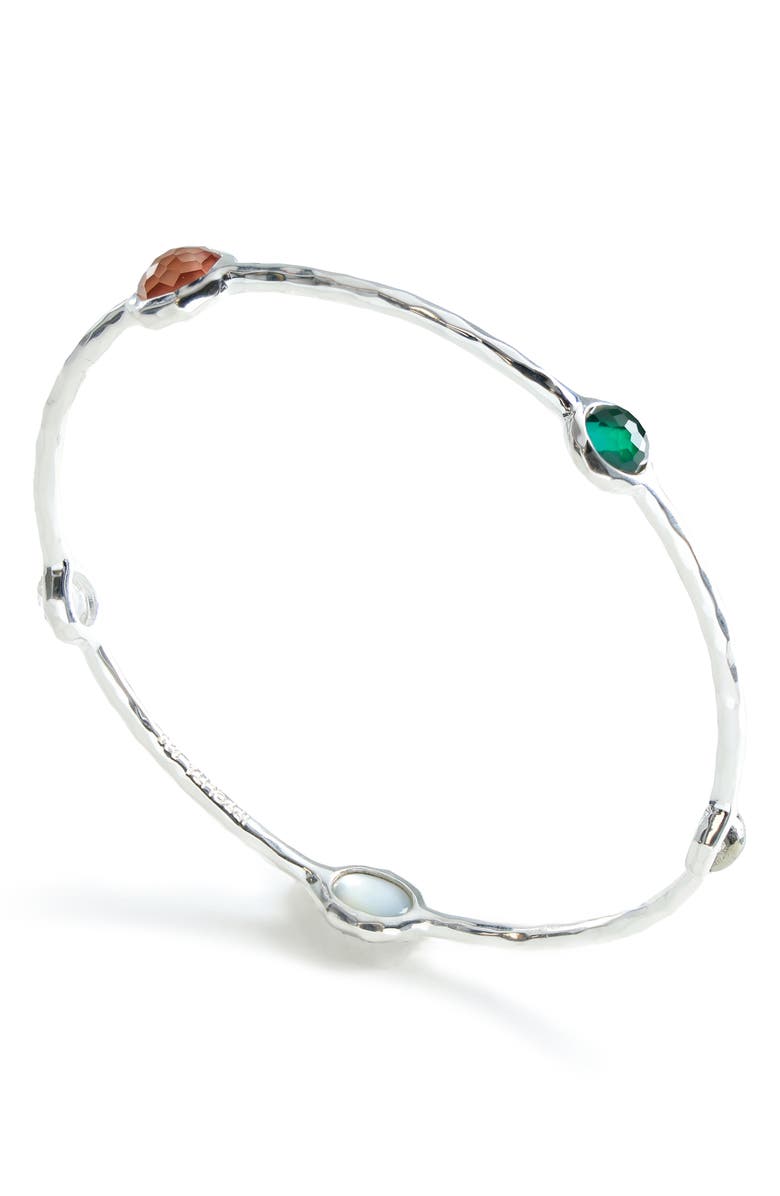 Ippolita Wonderland 5-Stone Bangle Bracelet, Alternate, color, Smeraldo