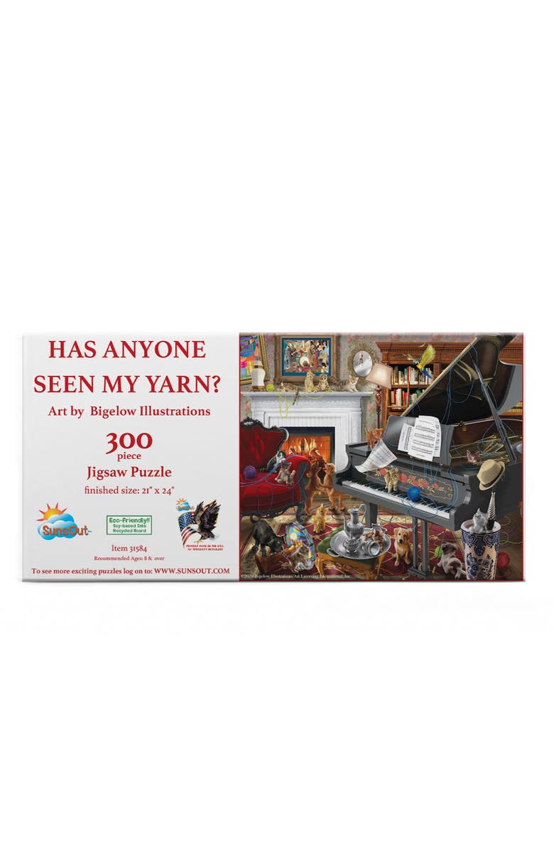 Sunsout Has Anyone seen My Yarn 300 piece Jigsaw Puzzle for Adults, Alternate, color, Multicolor