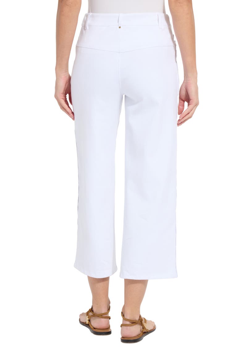 Willa Scallop Studded Crop Jeans, Alternate, color, WHITE