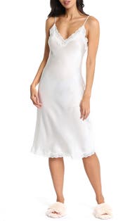 Papinelle Camille Lace Trim Silk Nightgown