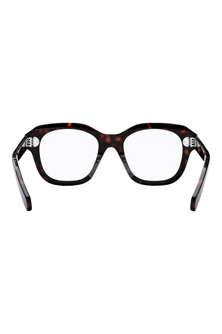 Bold 3 Dots 50mm Butterfly Optical Glasses, Alternate, color, DARK HAVANA