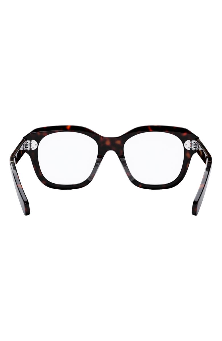 CELINE Bold 3 Dots 50mm Butterfly Optical Glasses, Alternate, color, Dark Havana