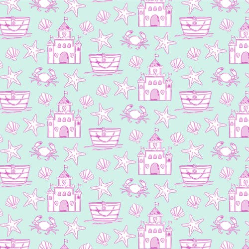 Shop Lila And Hayes Alden Girls' Pajama Pant Set In Sandcastles Pink