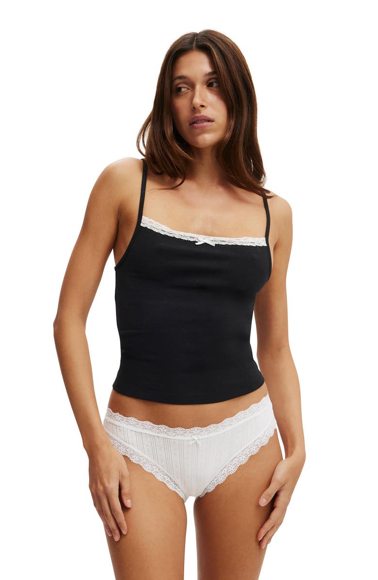 COTTON ON BODY Women's Peached Jersey Lace Cami, Main, color, 