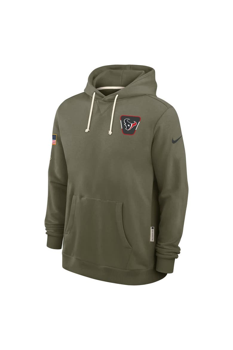 Men's Nike Olive Houston Texans 2025 Salute to Service Sideline Standard Issue Dri-FIT Hoodie, Alternate, color, Olive