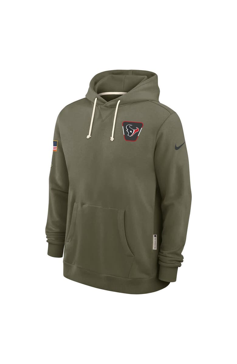 Nike Men's Nike Olive Houston Texans 2025 Salute to Service Sideline Standard Issue Dri-FIT Hoodie, Alternate, color, Olive