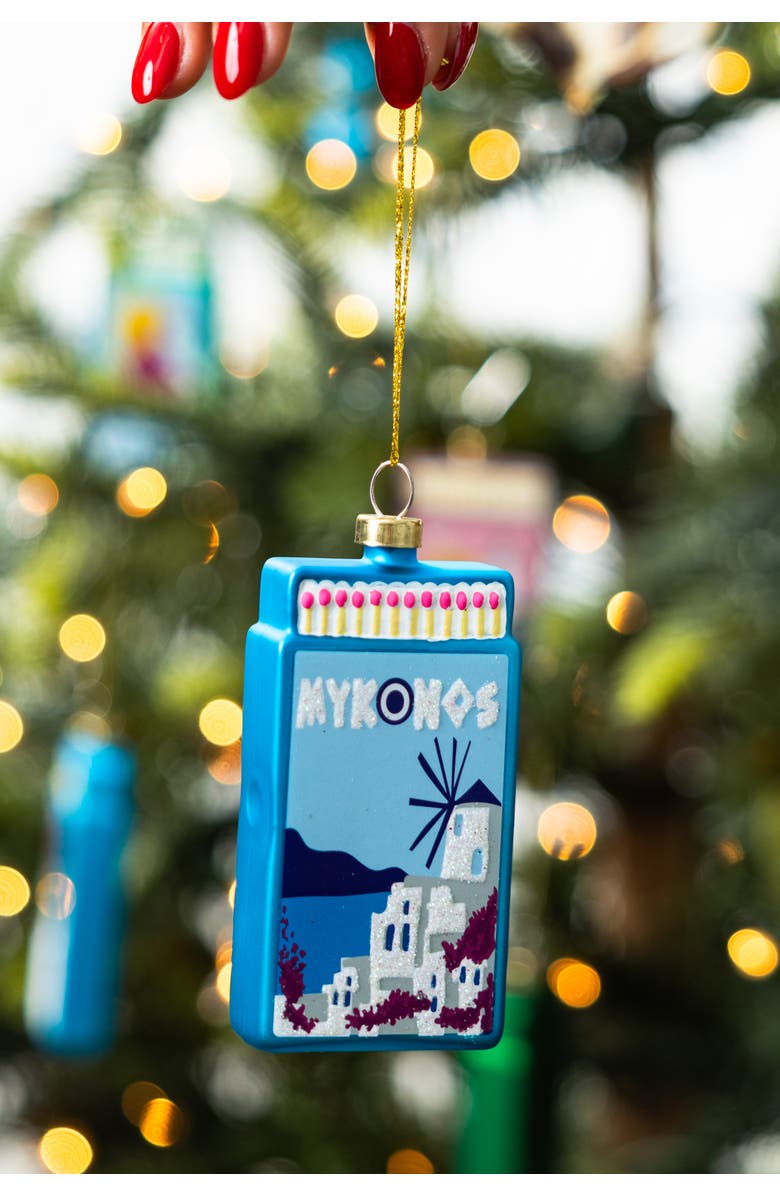 Furbish Matchbook Ornament - Mykonos, Alternate, color, Blue