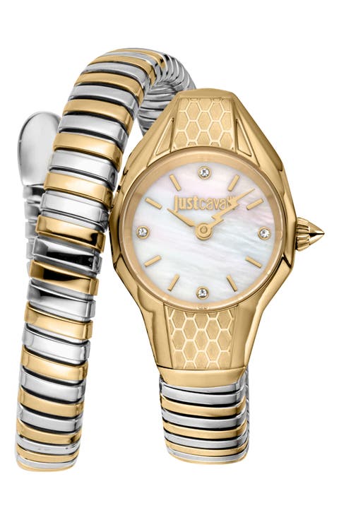 Vivace Snake Wraparound Bracelet Watch, 22mm x 33mm