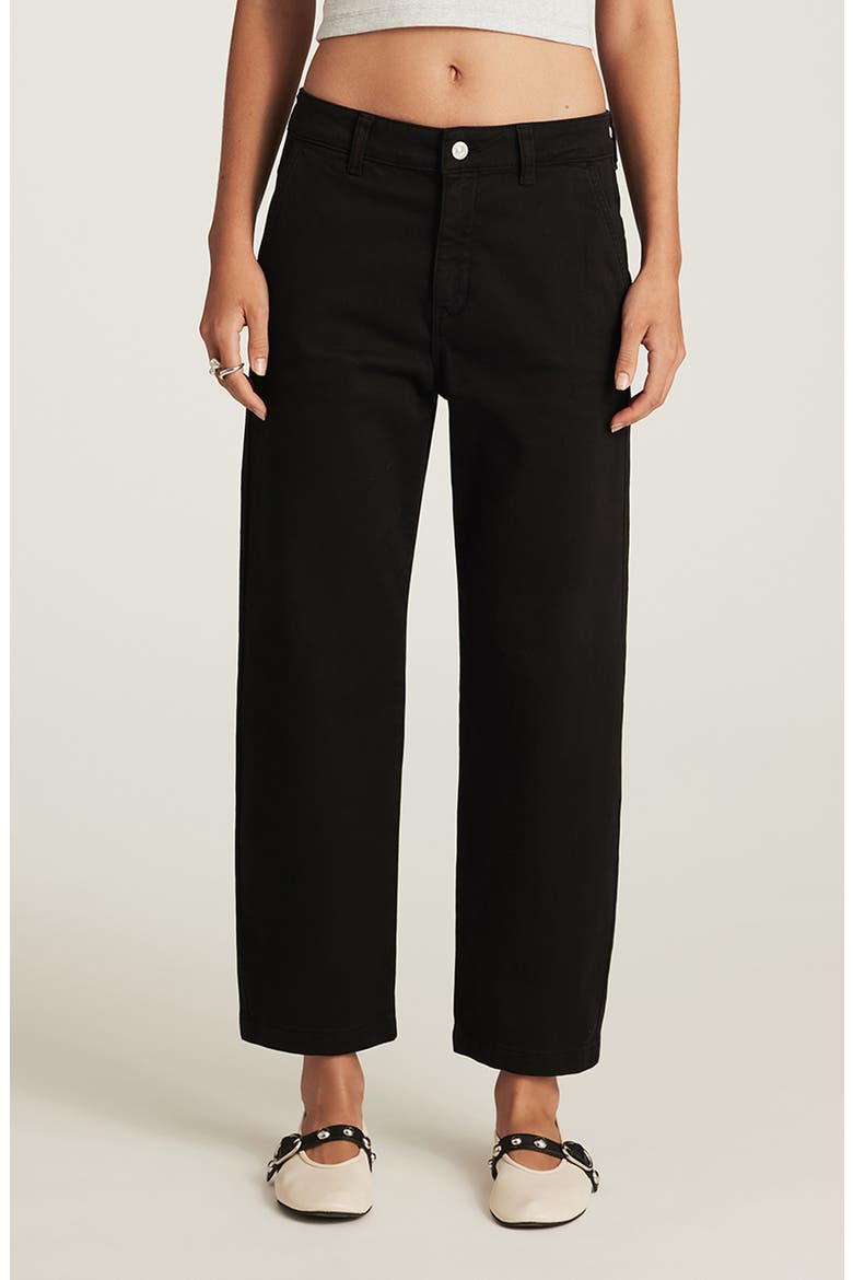Lauren High Waist Casual Stretch Twill Pants, Main, color, BLACK CASUAL TWILL