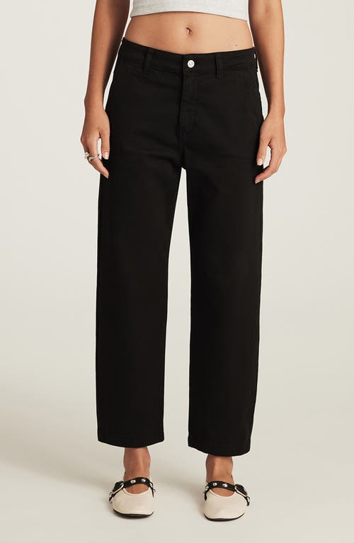 Mavi Jeans Lauren High Waist Casual Stretch Twill Pants In Black