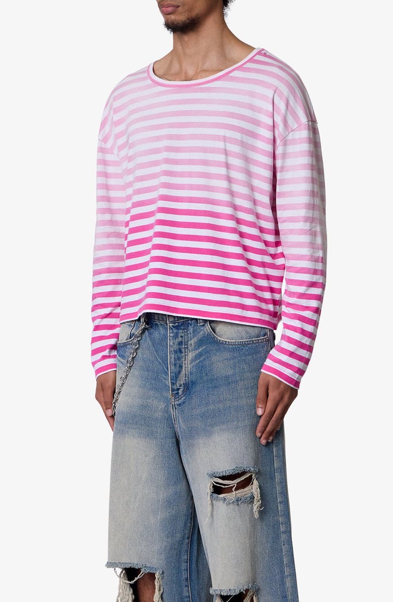 mnml Faded Stripe Long Sleeve T-Shirt, Alternate, color, Pink/ White