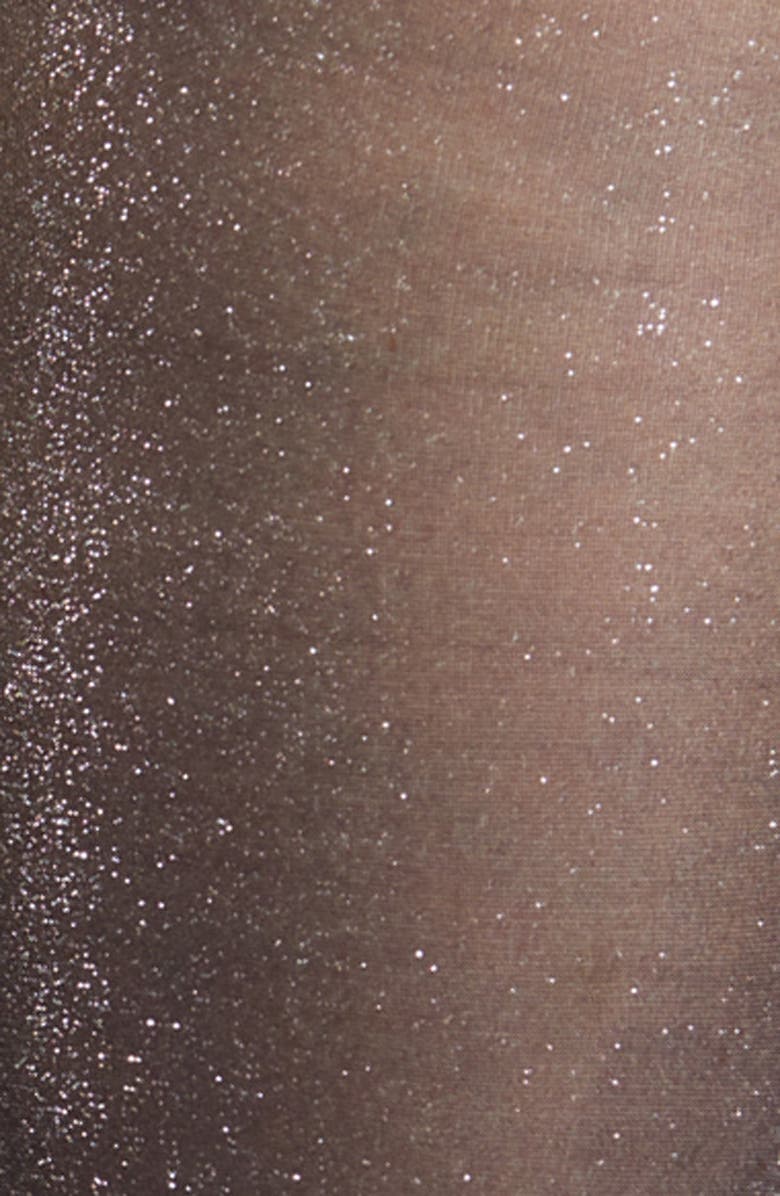 Oroblu Diamond Metallic Tights, Alternate, color, Black/Silver