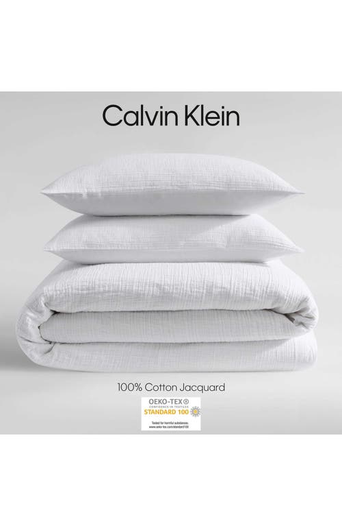 Calvin Klein Home Washed Textured Reversible Comforter Set In White