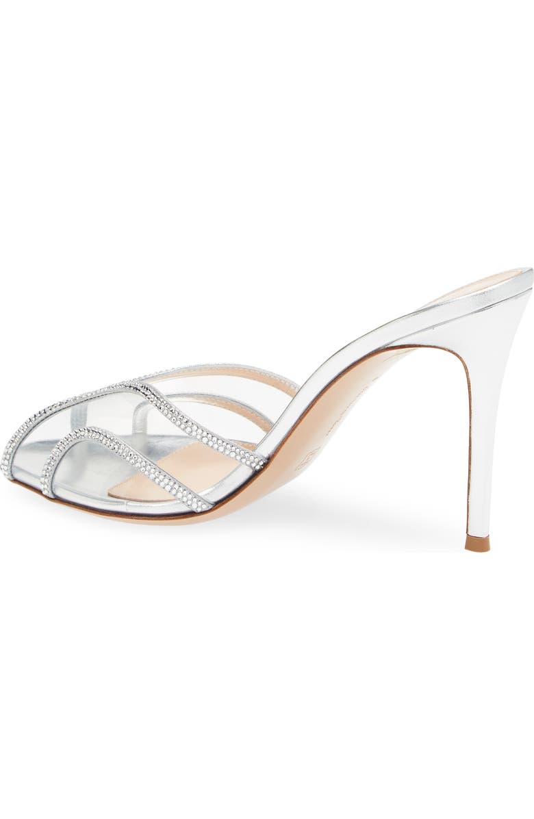 Gianvito Rossi Crystal Sandal, Alternate, color, Silver Trasp Silver