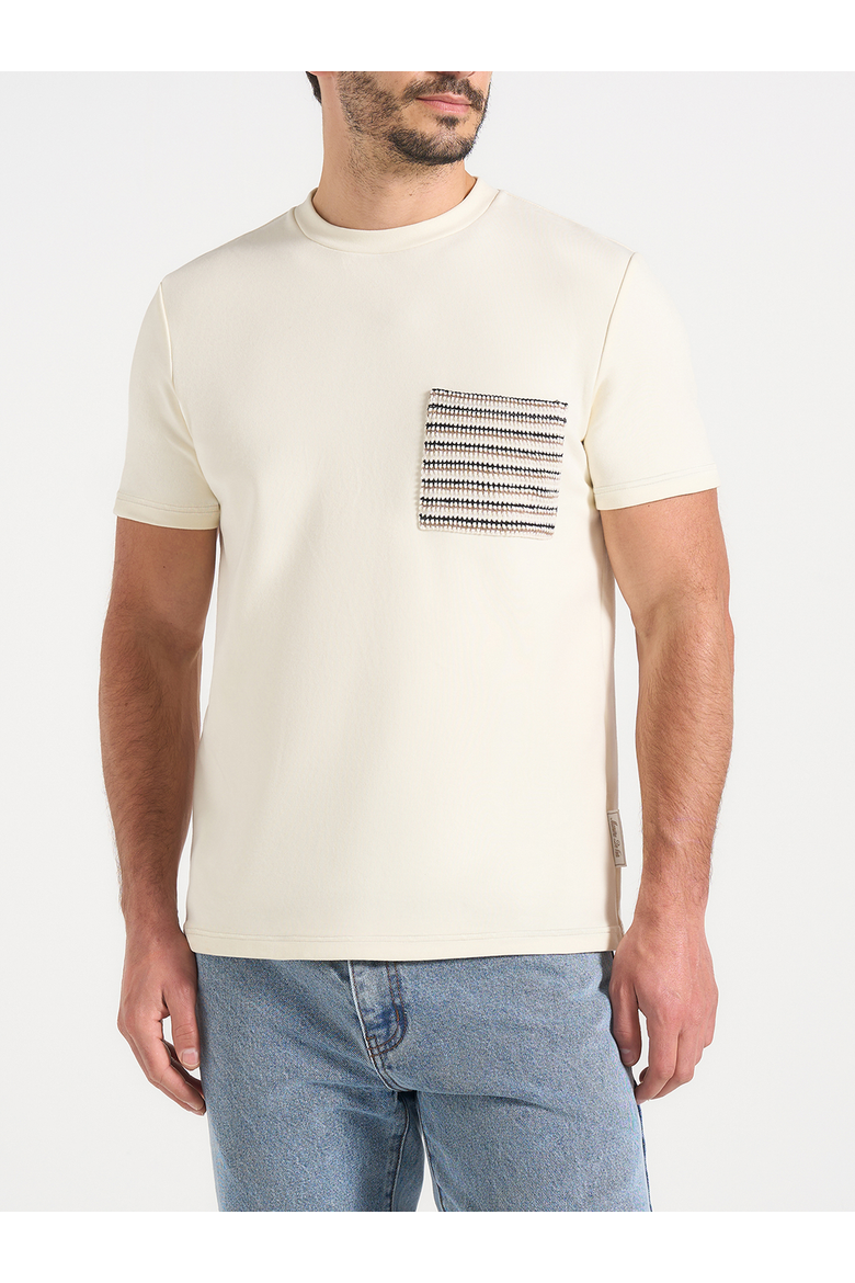 Joris Whipstitch Pocket Detail T Shirt, Alternate, color, Cream