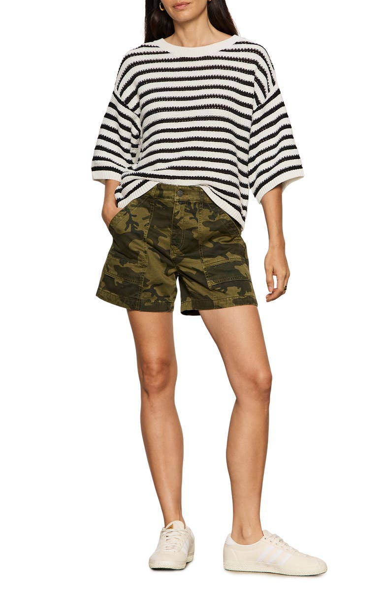 Sanctuary Boyfriend Utility Shorts, Alternate, color, Rambler Camo Green