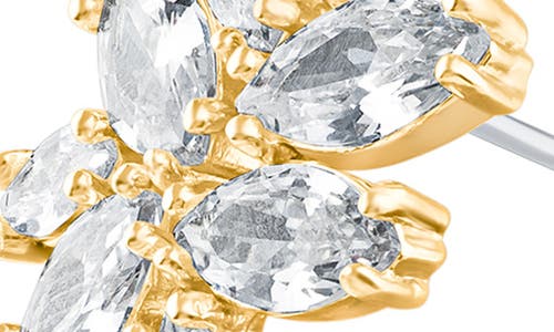 Cz By Kenneth Jay Lane Marquise Cubic Zirconia Cluster Drop Earrings In Metallic