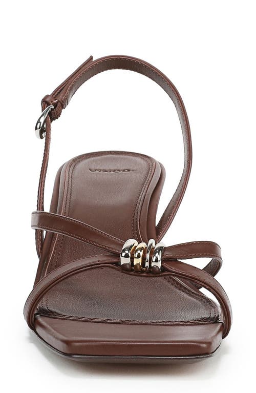 Vince Tali Slingback Kitten Heel Sandal In Brown