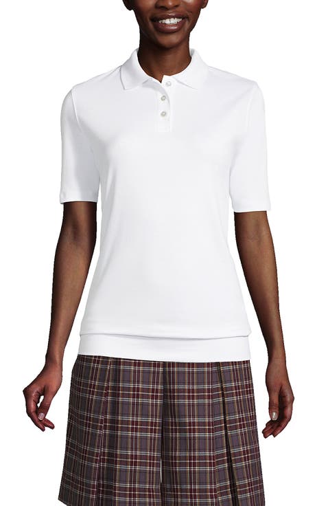 Short Sleeve Banded Bottom Polo Shirt