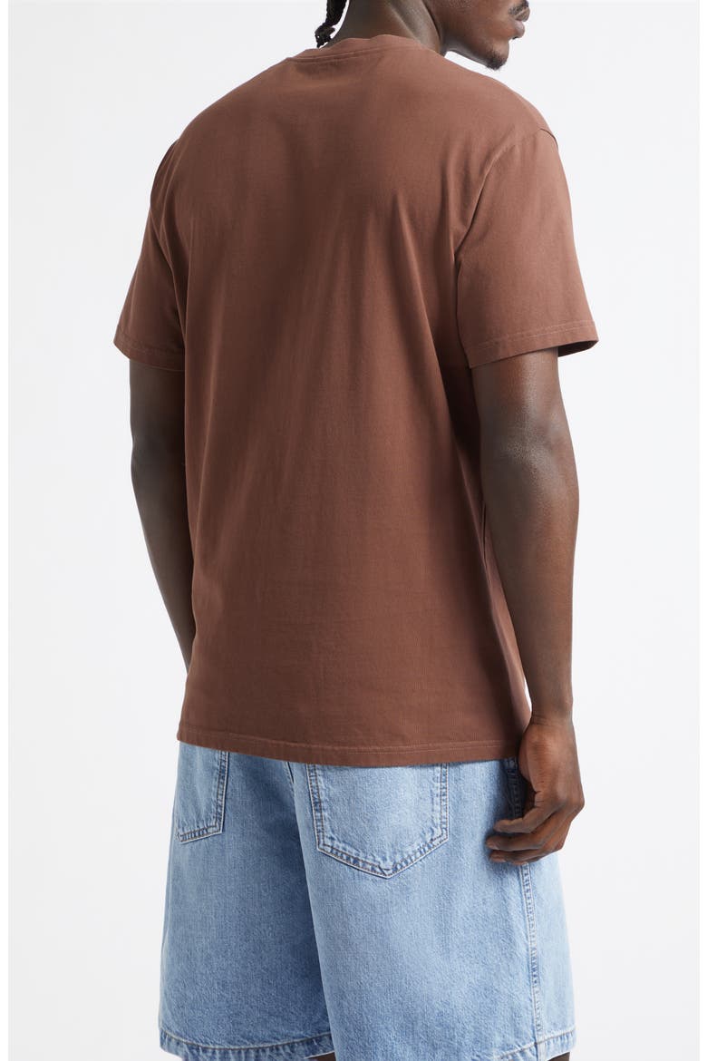 Regular Fit Logo Patch T-Shirt, Alternate, color, DARK HAVANNA