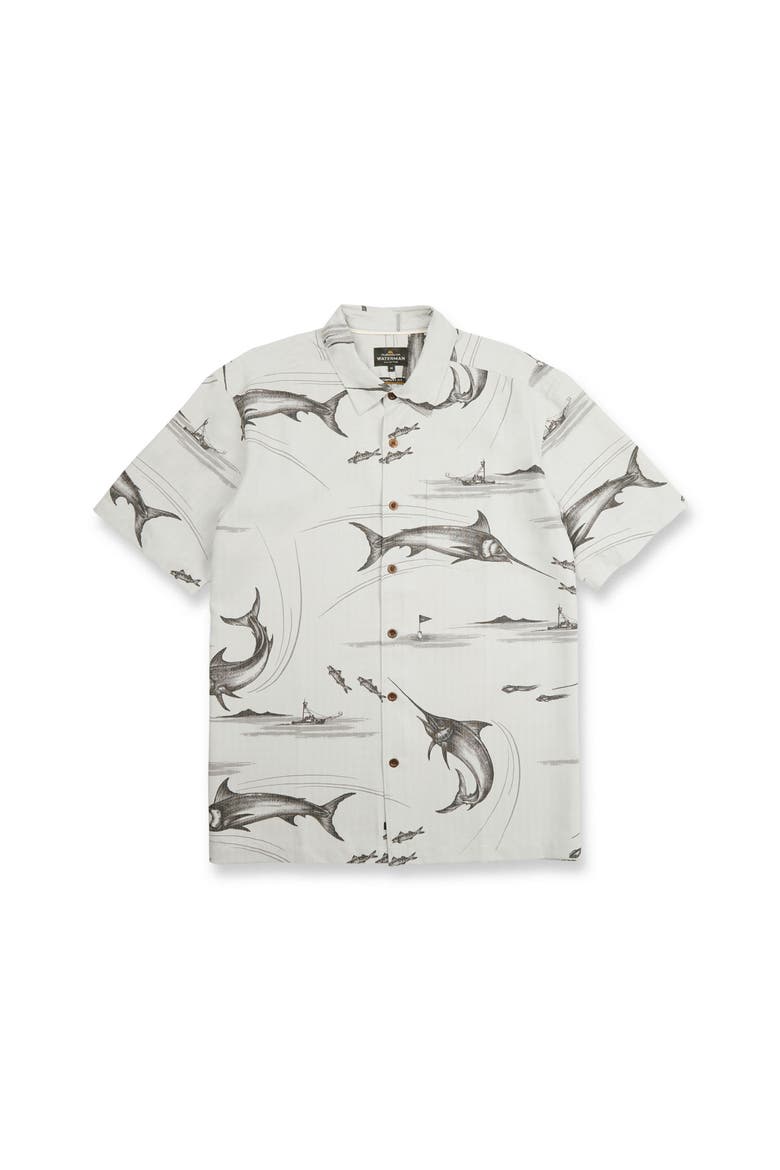 Fish On Short Sleeve Shirt, Alternate, color, HIGH RISE