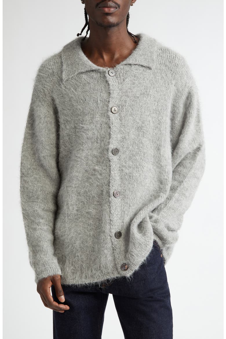 Thistle Alpaca Blend Cardigan, Main, color, 50 LIGHT GREY