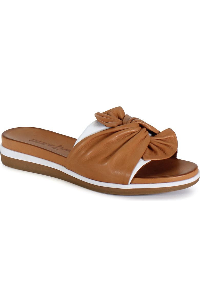 Diba True PROD IGEE Leather Flat Sandal, Main, color, Coconut/White