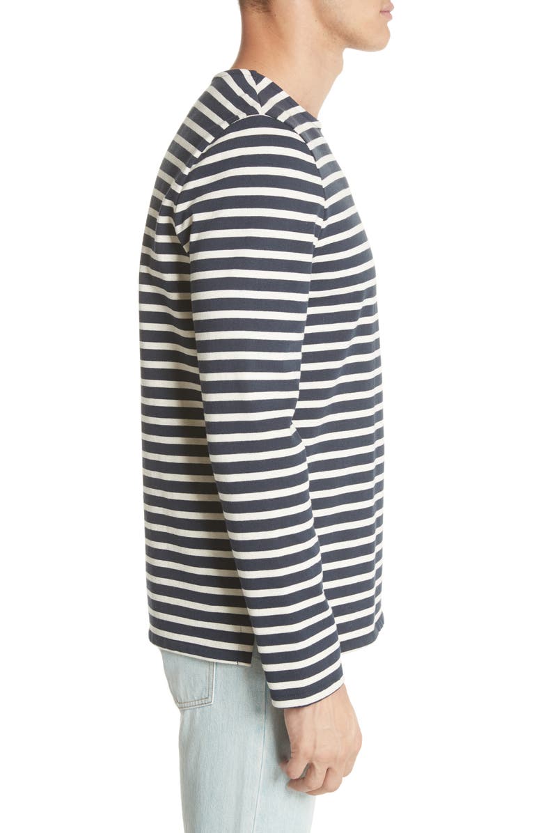 A.P.C. Marinière Matt Stripe Long Sleeve T-Shirt, Alternate, color, 