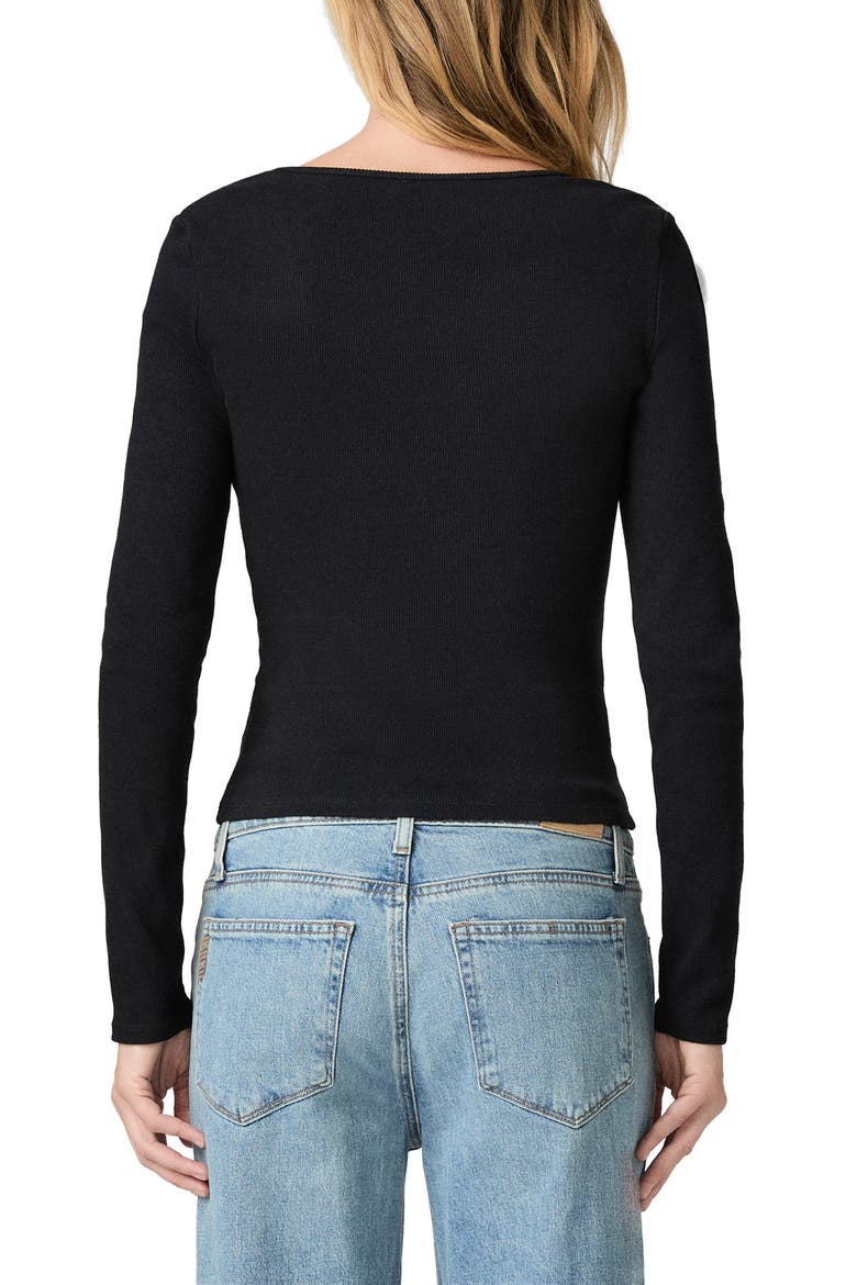 Newport Stretch Cotton Rib T-Shirt, Alternate, color, BLACK