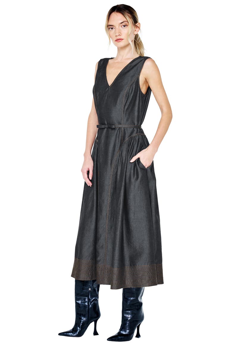 Bruni Sleeveless Fit & Flare Dress, Alternate, color, BLACK