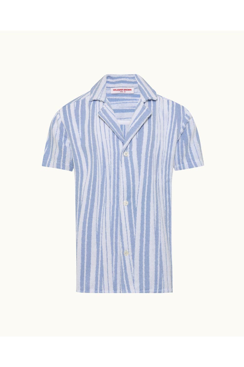 Howell Towelling Relaxed Towelling Stripe Shirt, Alternate, color, AERO BLUE/WHITE SAND