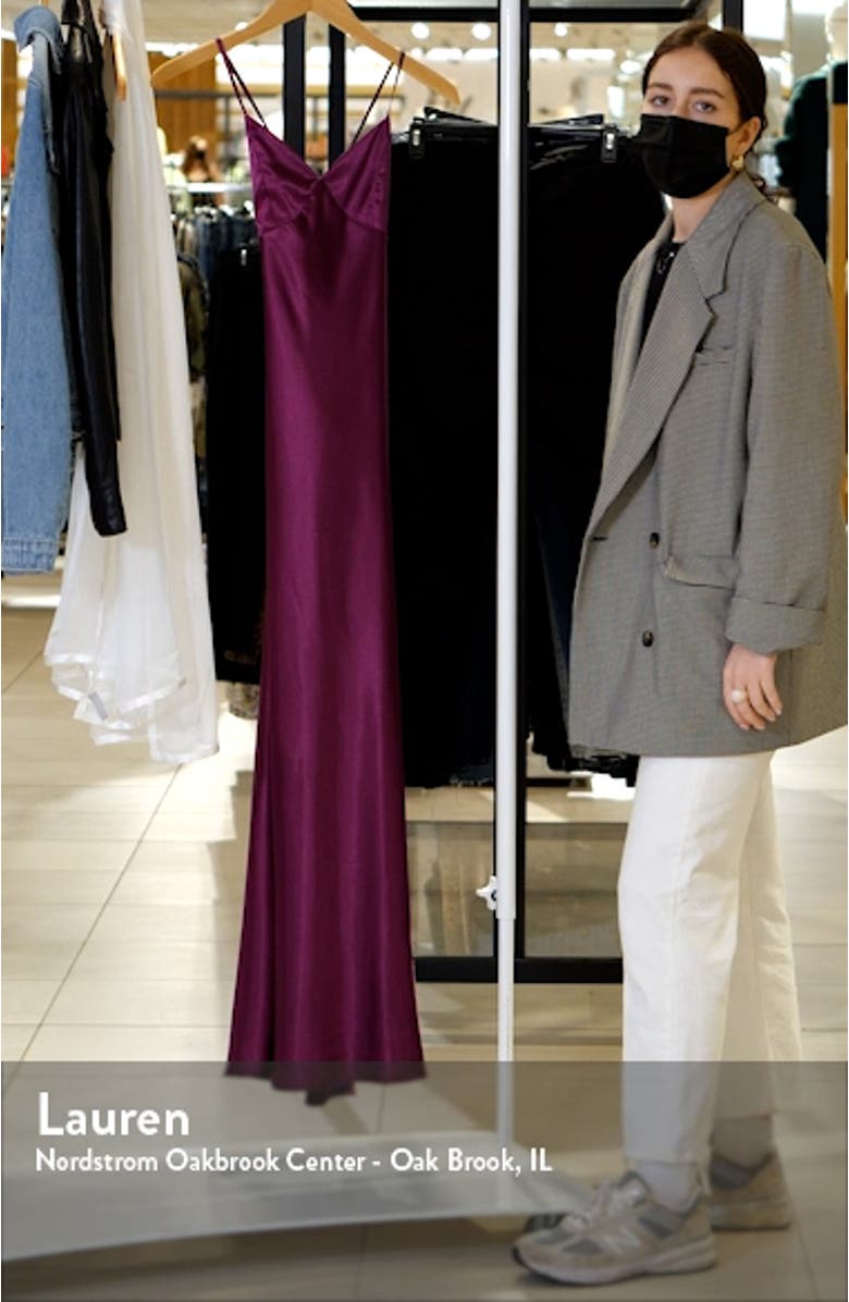 One Last Glance Satin Evening Gown, sales video thumbnail