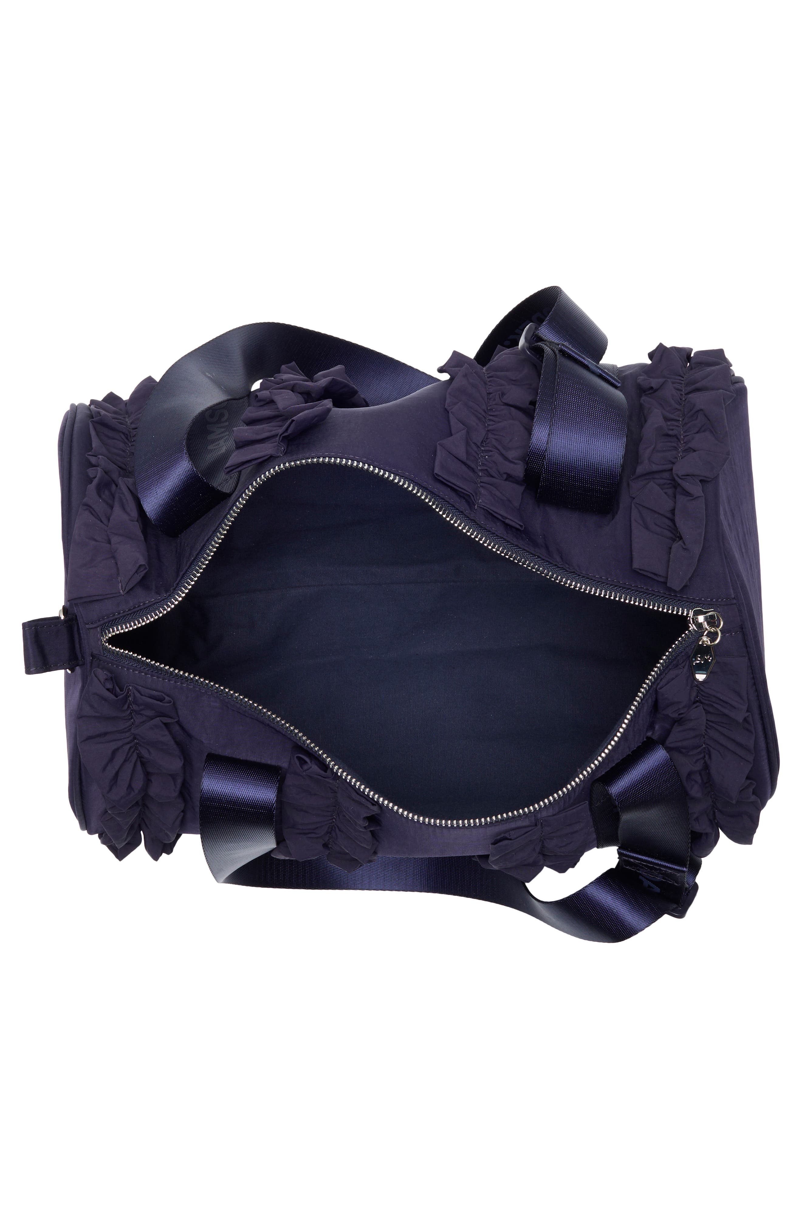 Brooke Frill Barrel Bag, Alternate, color, NAVY