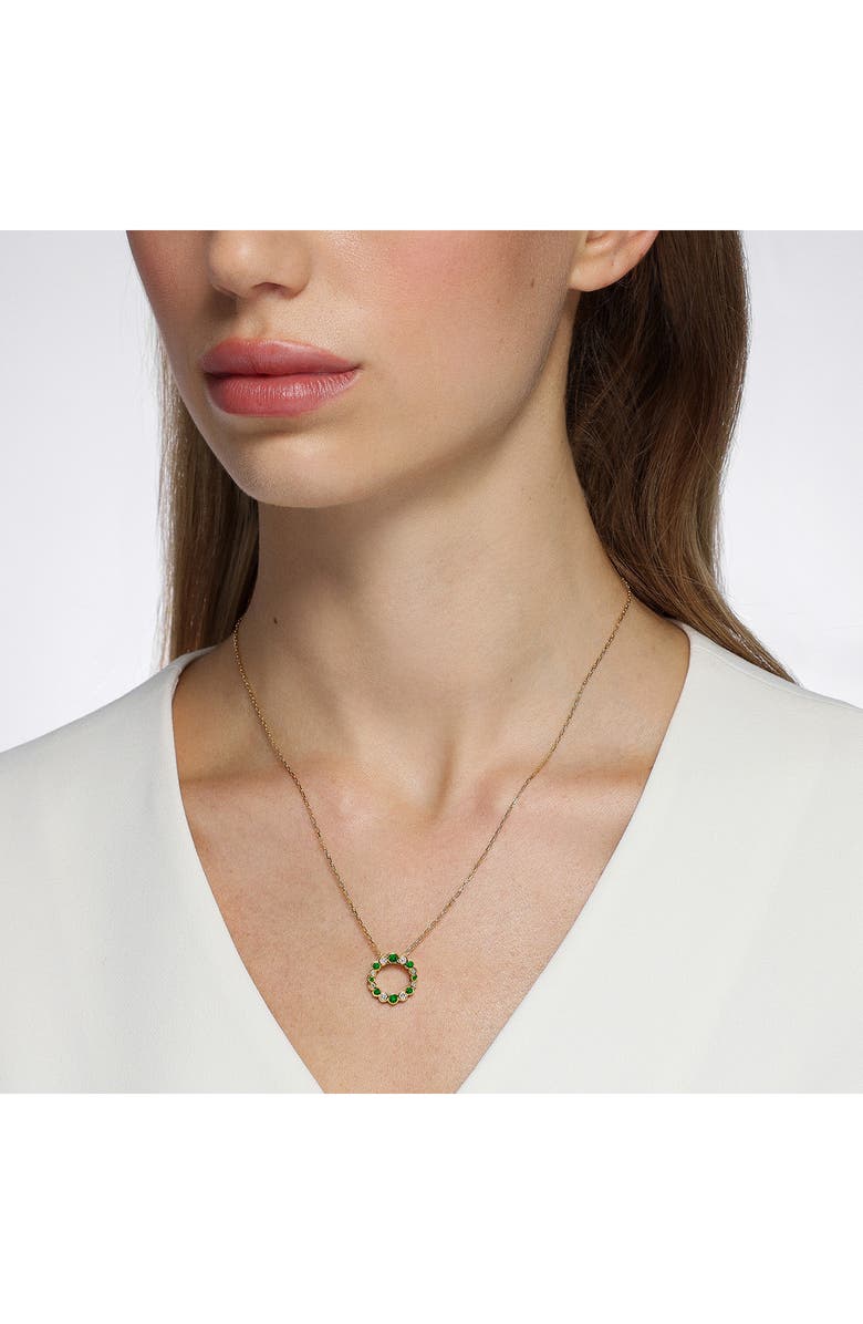 Mark Henry Bubbly Diamond & Emerald Pendant Necklace, Alternate, color, Emerald