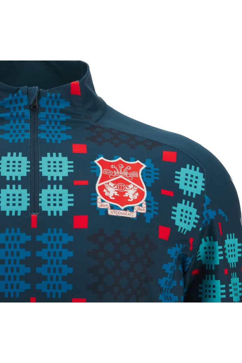 Men's  Blue Wrexham Warm-Up Quarter-Zip Pullover, Alternate, color, Blue