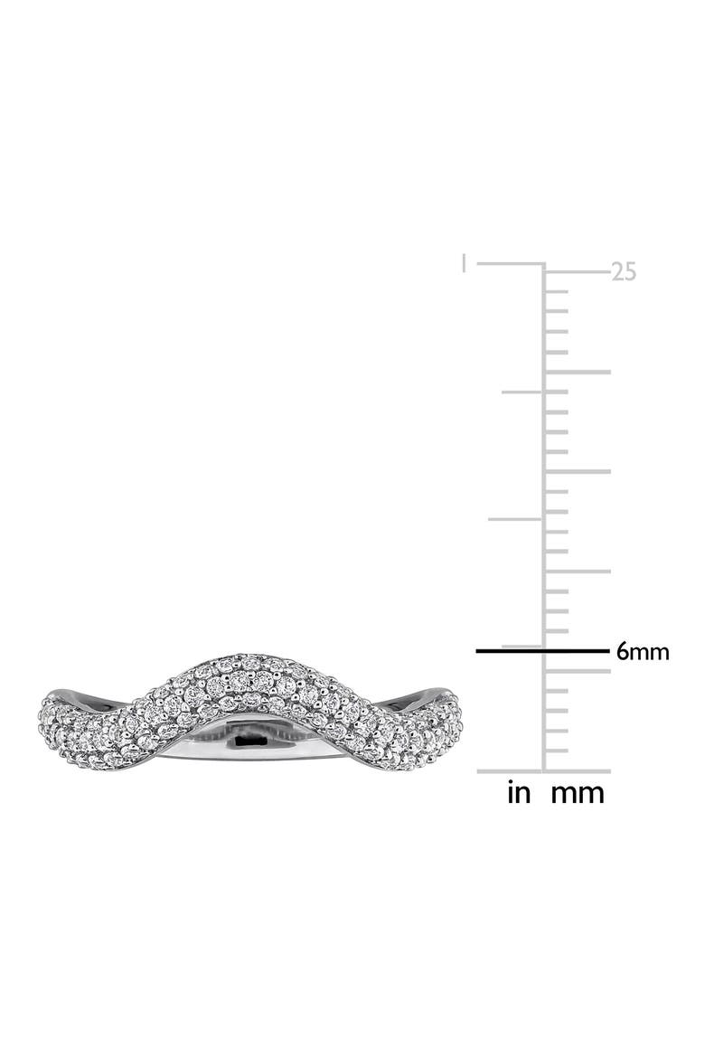 White Topaz Curved Band Ring, Alternate, color, WHITE