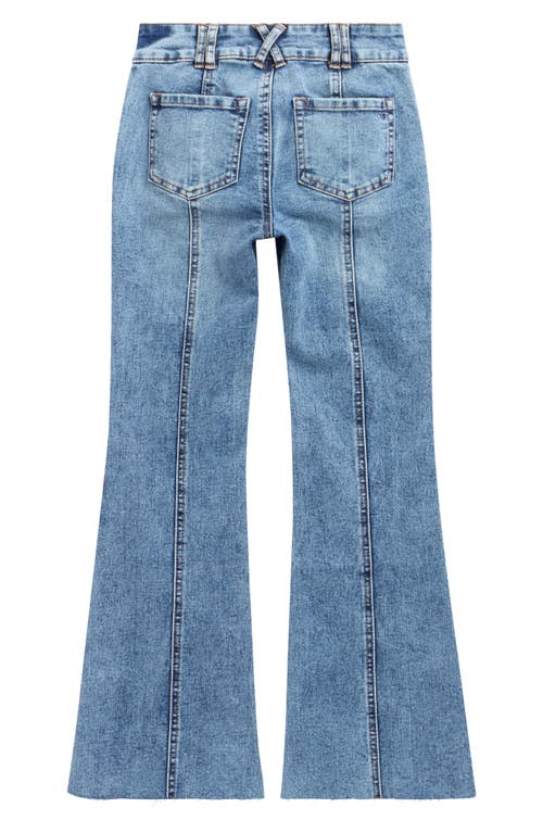 Tractr Kids' Front Seam Flared Jeans In Blue