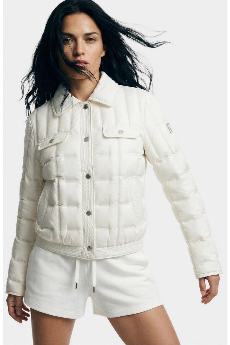 Seoul Quilted Down Shirt Jacket, Alternate, color, White
