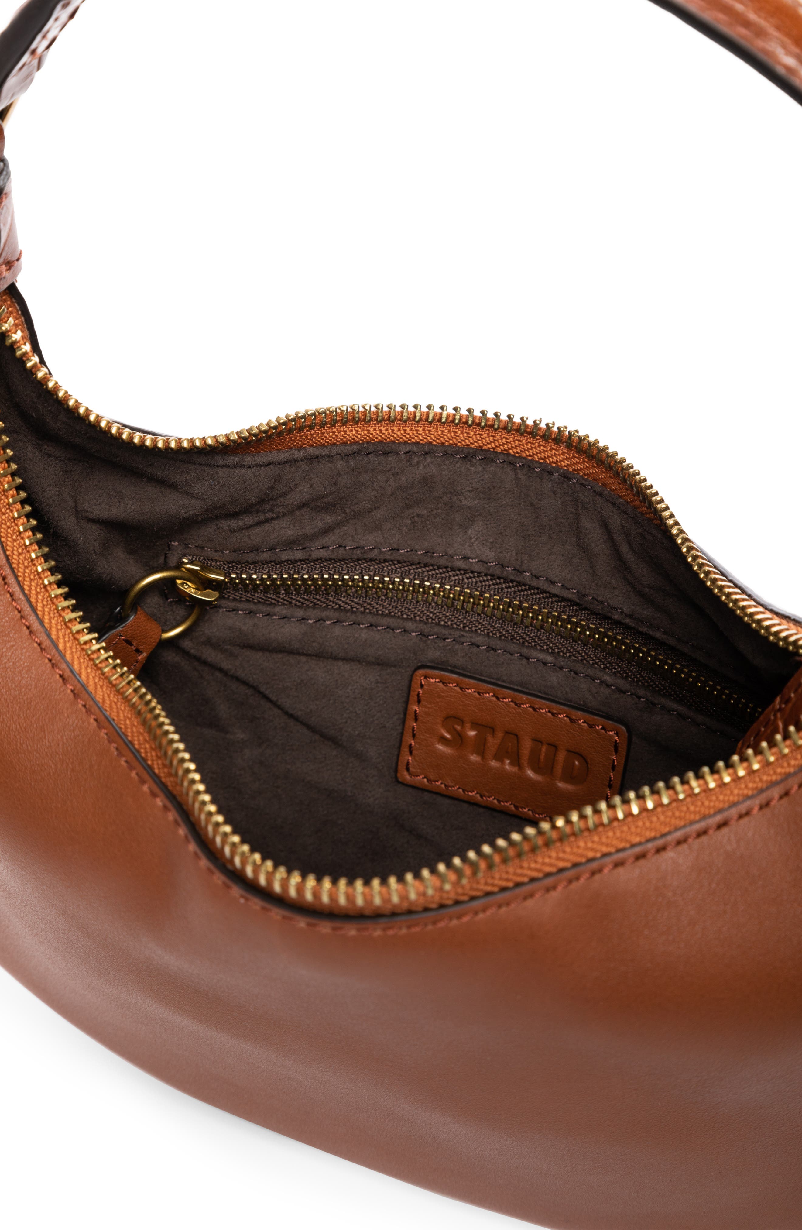 Mini Sasha Leather Shoulder Bag, Alternate, color, TAN