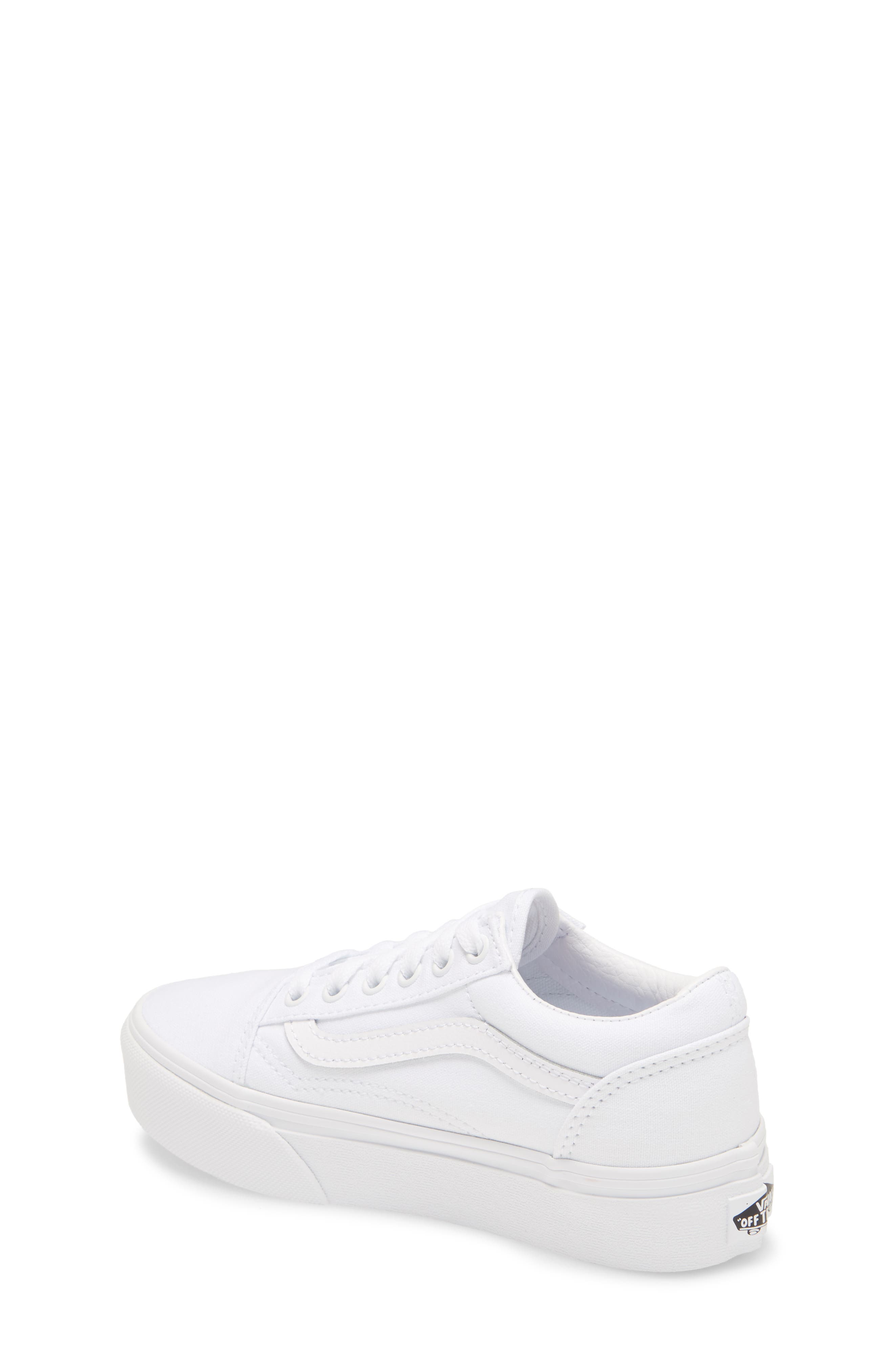 Old Skool Platform Sneaker, Alternate, color, TRUE WHITE/ TRUE WHITE