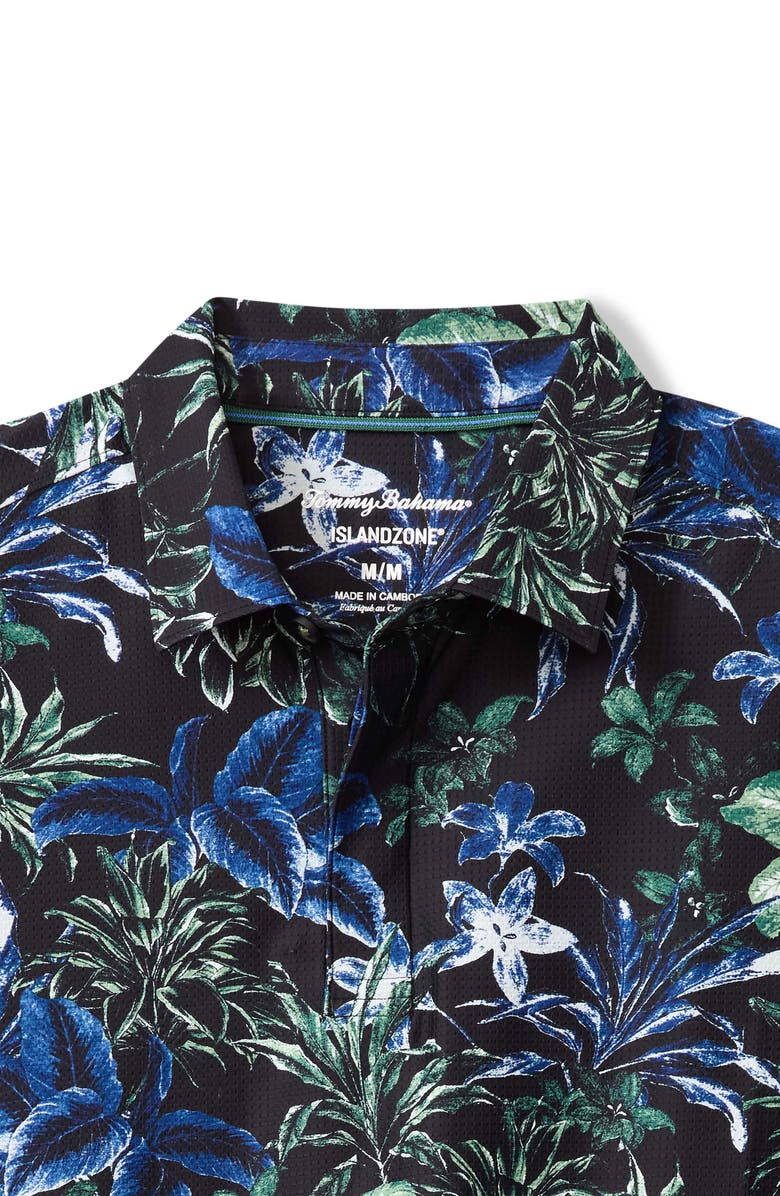 Tommy Bahama Pebble Coast Canopy Floral IslandZone<sup>®</sup> Polo, Alternate, color, Black