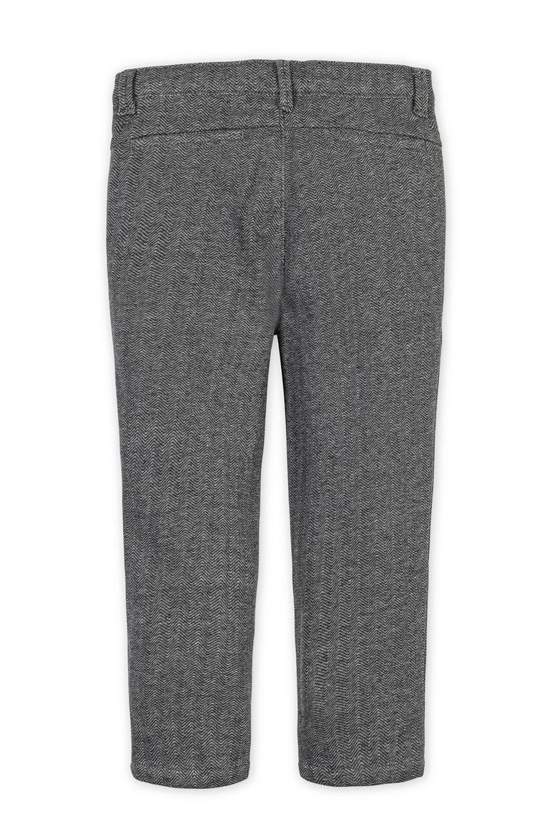 Kids' Fleece Suit Pant Made with Organic Cotton, Alternate, color, Charcoal Heather Herringbone