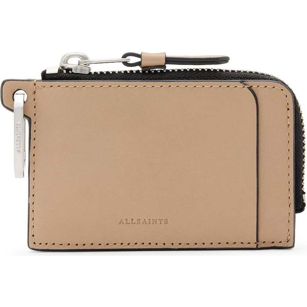 Allsaints Remy Leather Wallet In Mink Brown