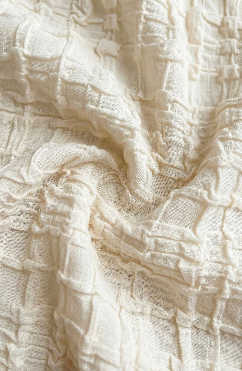 Modenaire Textured Puff Sleeve Peplum Blouse, Alternate, color, Off-White / Cream