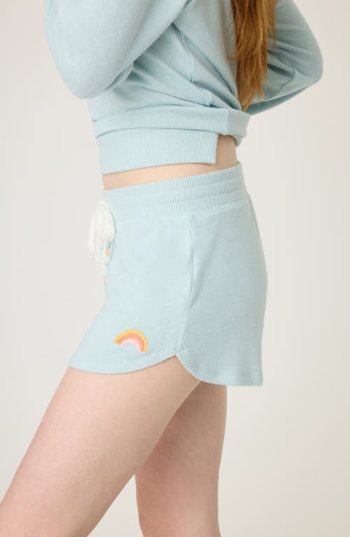 Shop Pj Salvage Sunshine Mind Pajama Shorts In Dusty Blue