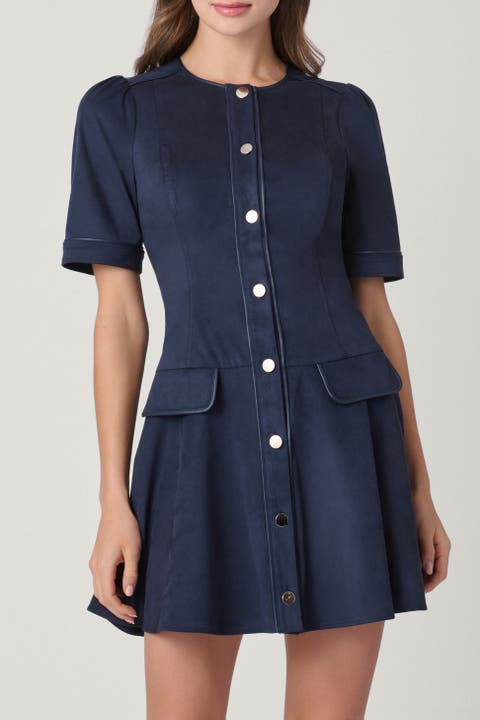 Suede and Leather Merina Dress