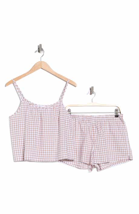 Abound Grid Cotton Crop Camisole & Shorts Pajamas