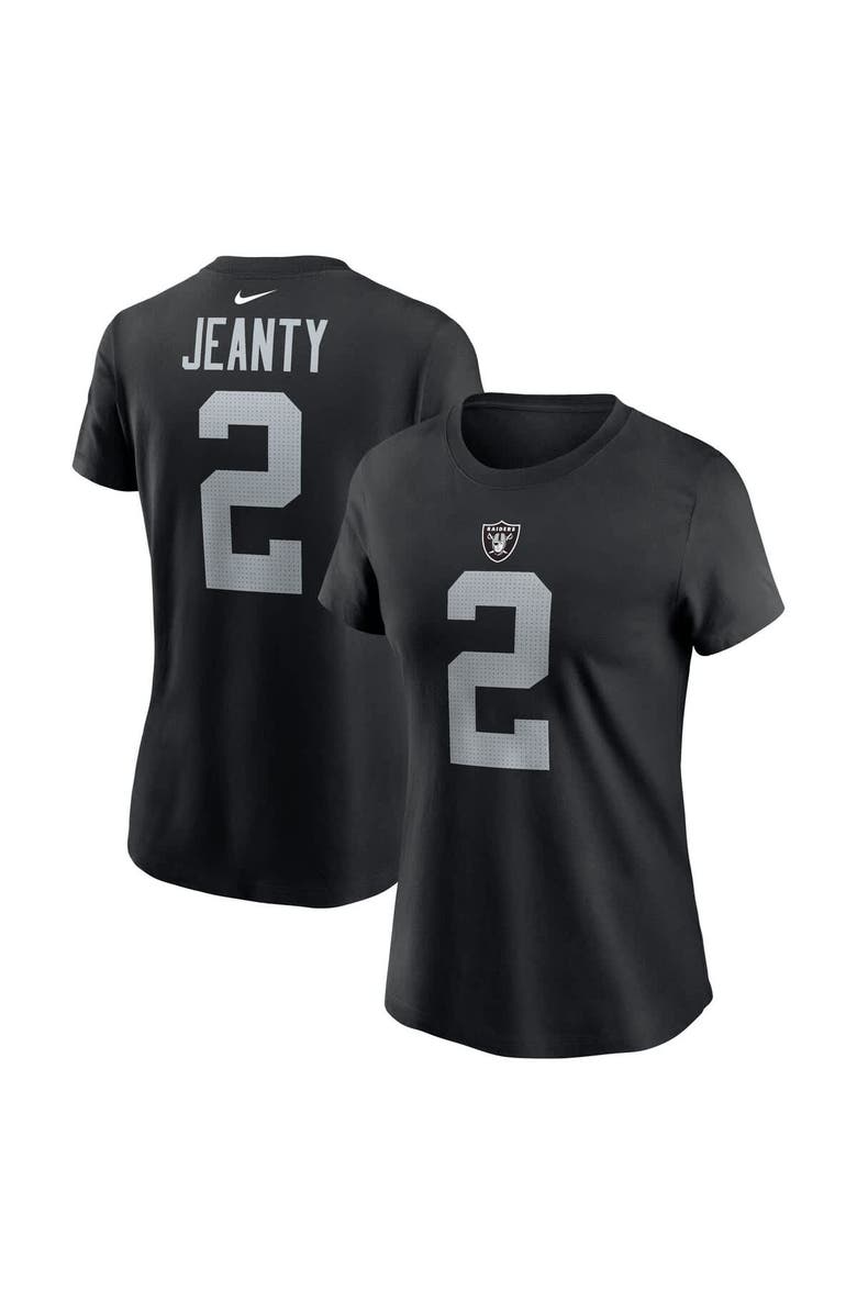 Nike Women's Nike Ashton Jeanty Black Las Vegas Raiders 2025 NFL Draft First Round Pick Name & Number T-Shirt, Alternate, color, Black