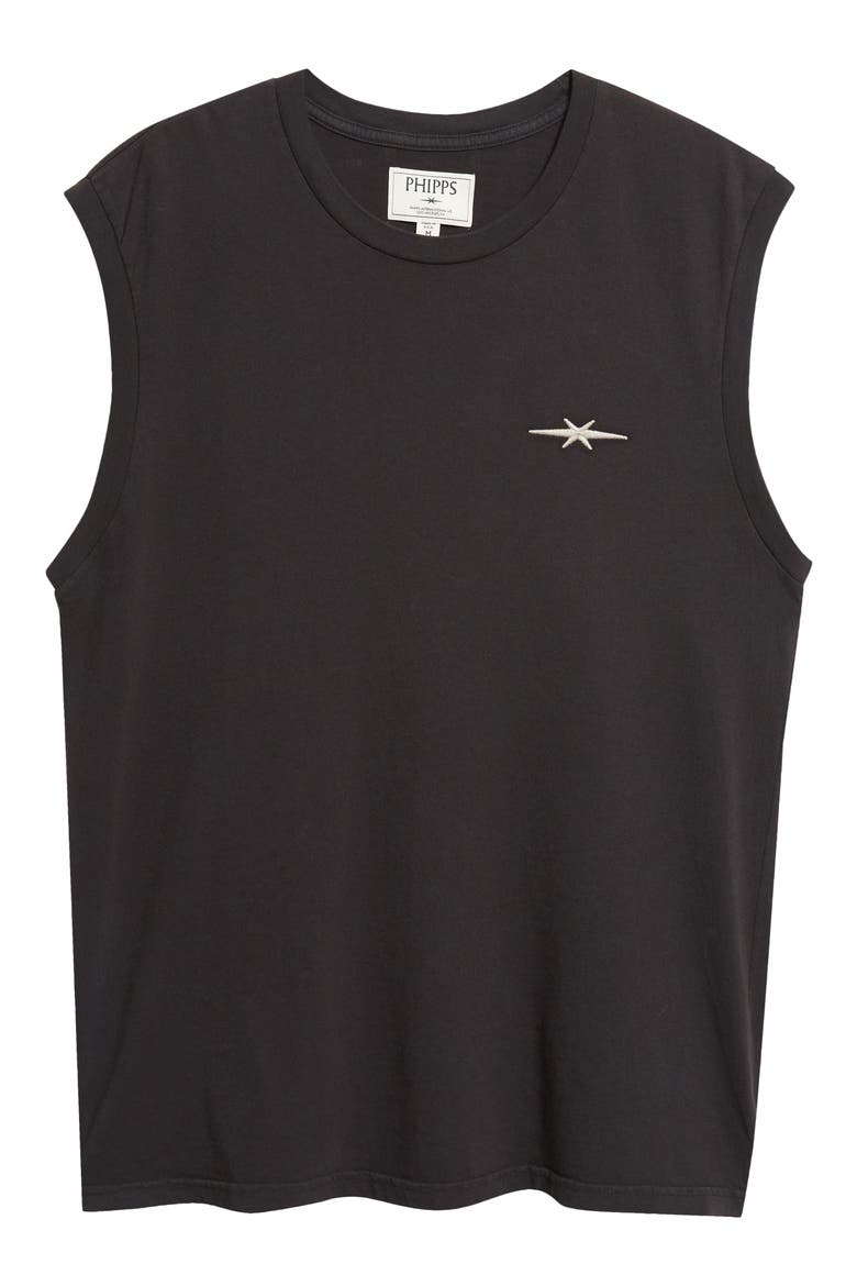 Star Logo Muscle Tee, Alternate, color, BLACK