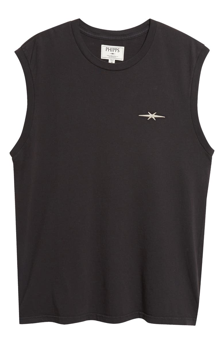 PHIPPS Star Logo Muscle Tee, Main, color, Black